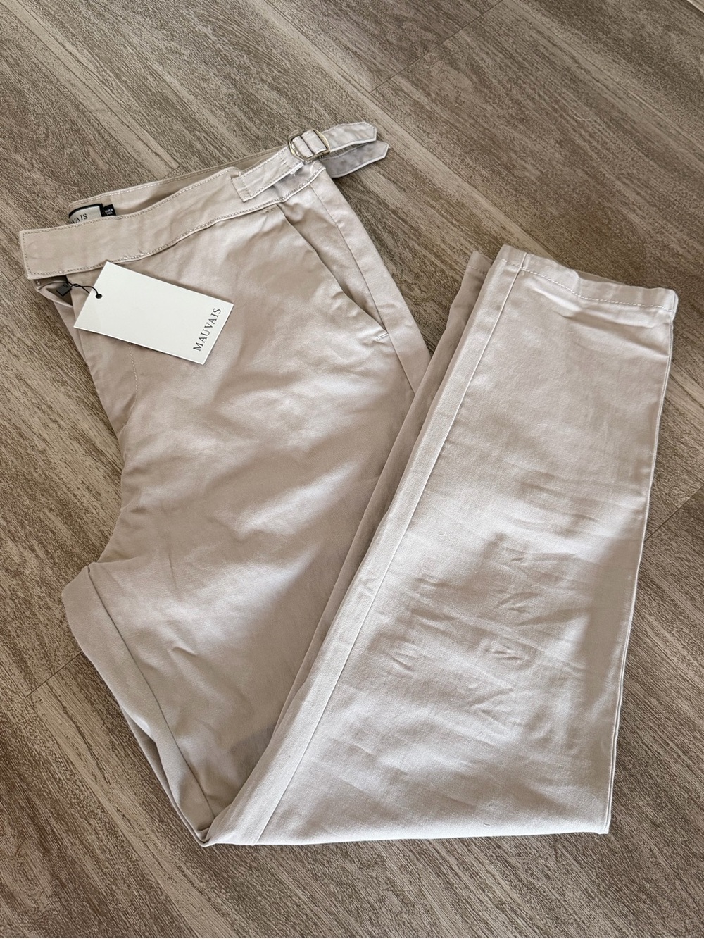 MAUVAIS Light Beige Men's Tailored Chinos